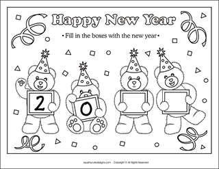 new years coloring pages preschool printables - photo #7