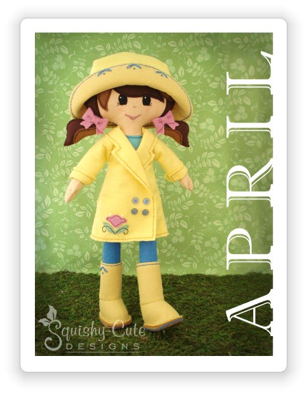 doll sewing pattern, felt