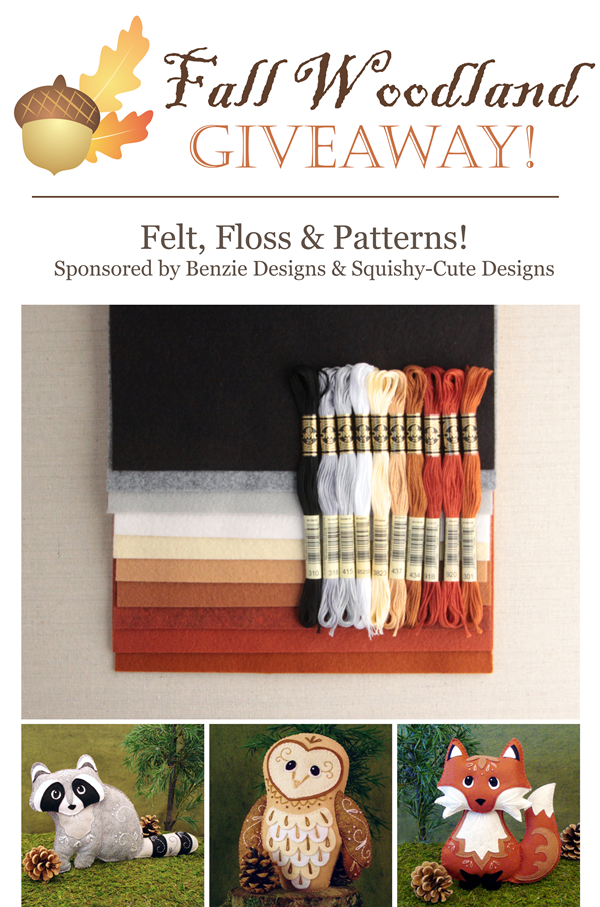 felt giveaway, pattern giveaway, woodland animals, wool felt, animal patterns, fox pattern, sewing patterns