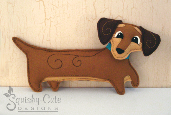 dog sewing pattern, dachshund plushie, dog breed sewing pattern, dog plushie pattern, embroidery pattern, soft toy pattern, felt dachshund, stuffed animal pattern