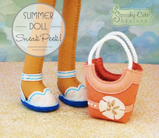 summer doll, rag doll, beach doll, doll pattern, sewing pattern, rag doll pattern, plush doll, beach bag, sandals