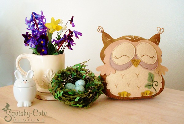 free owl sewing pattern, felt owl, owl pattern, free pattern, owl plushie