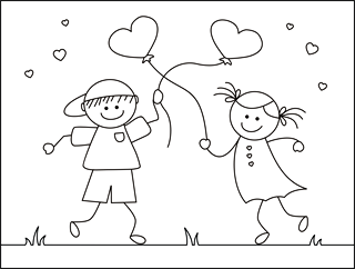 printable Valentine cards for kids, free printable valentine cards, valentine coloring cards, free coloring cards, valentine exchange cards, classroom valentine cards, valentine's day exchange cards, homemade valentine cards, mini valentine cards, stick people coloring, valentine greeting card