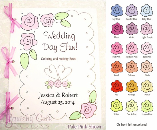 wedding coloring books, wedding activity books, wedding coloring sheets, wedding goodie bags