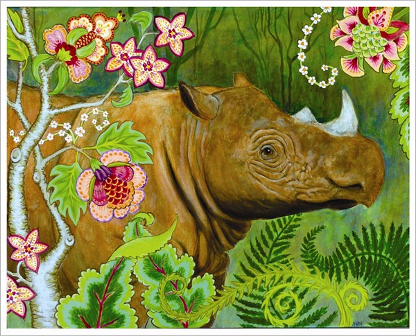 ande hall, rhino painting