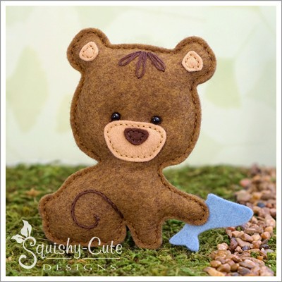 bear sewing pattern, felt bear, baby bear, bear plushie, bear stuffed animal, woodland pattern, ornament pattern