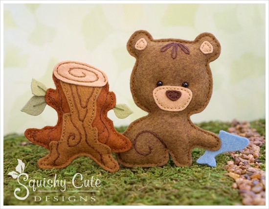 bear sewing pattern, felt bear, baby bear, bear plushie, bear stuffed animal, woodland pattern, ornament pattern