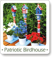 birdhouse crafts, patriotic, 4th of July