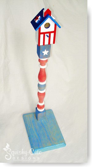 birdhouse crafts, patriotic, 4th of july