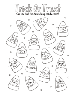 free Halloween coloring pages, free halloween coloring sheets, candy corn coloring pages
