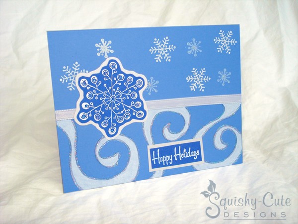 Christmas card ideas, snowflake card ideas, homemade Christmas cards, snowflake stamp cards