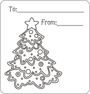 christmas tree gift tags, holly gift tags, Christmas gift tags, printable gift tags, free gift tags, gift tags to color, gift tags for kids, Christmas coloring pages