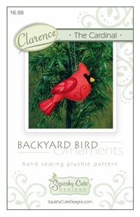 cardinal sewing pattern, wholesale patterns, felt red cardinal, plushie pattern