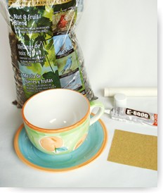 easy to make bird feeder, teacup feeder, teacup crafts