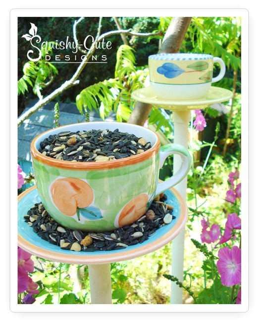 easy to make bird feeder, teacup feeder, teacup crafts