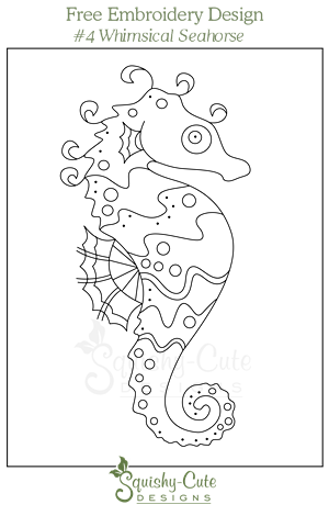 free hand embroidery designs, embroidery patterns, seahorse embroidery