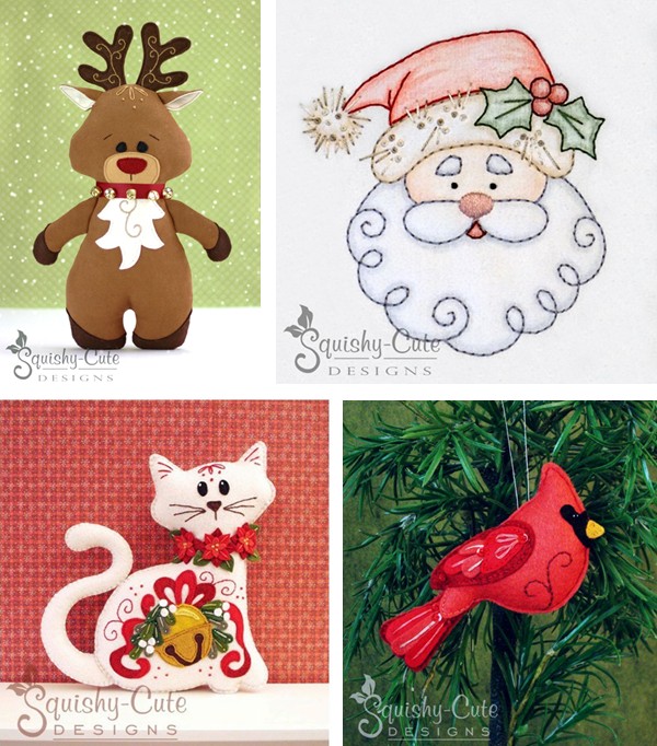 christmas patterns, holiday sewing patterns, Santa pattern