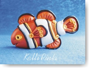 polymer clay clown fish