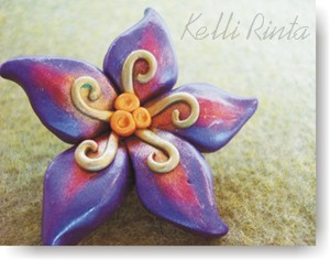 polymer clay flower