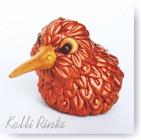 polymer clay, kiwi, kelli rinta