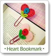 kids sewing projects, heart bookmark, valentines day