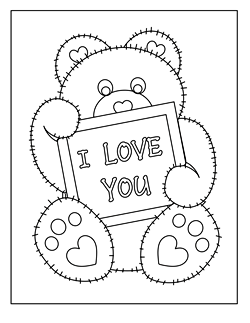 valentine coloring pages, valentine coloring sheets, valentine activities for kids, free printable activities for kids, valentines day coloring pages, teddy bear coloring pages