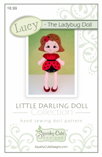 ladybug doll sewing pattern, wholesale patterns, felt ladybug doll, plushie pattern, rag doll pattern