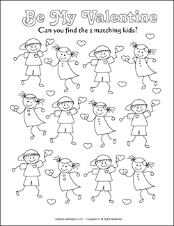 matching games for kids, valentine coloring pages, valentine coloring sheets, valentine activities for kids, valentine party games, free printable activities for kids, stick people