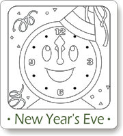 new years coloring pages, new years eve coloring pages, new years activities for kids, matching games for kids, new years trivia for kids
