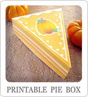 homemade party favor ideas, pumpkin pie box
