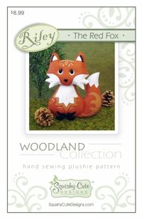 fox sewing pattern, wholesale patterns, felt red fox, plushie pattern
