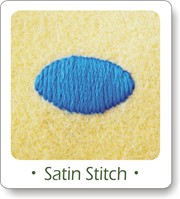 satin stitch, damask stitch