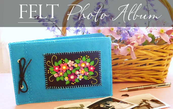 felt photo album, free sewing ideas, mother's day gifts idea