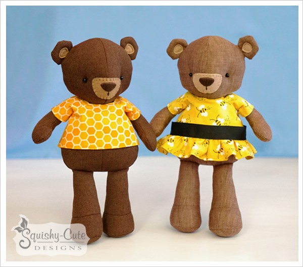 teddy bear pattern, sewing pattern, bear doll, doll sewing pattern, stuffed animal bear, pdf pattern