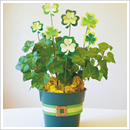 St. Patrick’s Day Centerpiece, Paper Shamrocks