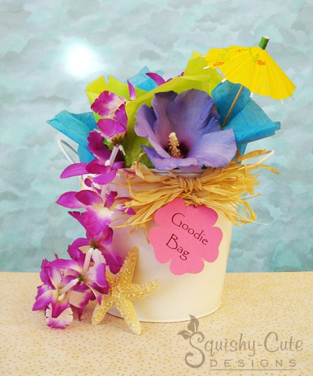 wedding goodie bag ideas, wedding goodie bags for kids, tropical wedding, beach wedding