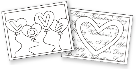 printable Valentine cards for kids, free printable valentine cards, valentine coloring cards, free coloring cards, valentine exchange cards, classroom valentine cards, valentine's day exchange cards, homemade valentine cards, mini valentine cards