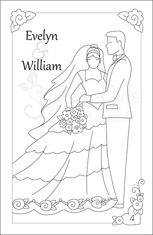 wedding coloring books, wedding activity books, wedding coloring pages, wedding kids activities, personalized